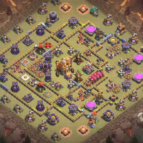 TH16 anti air cwl war base layout #079