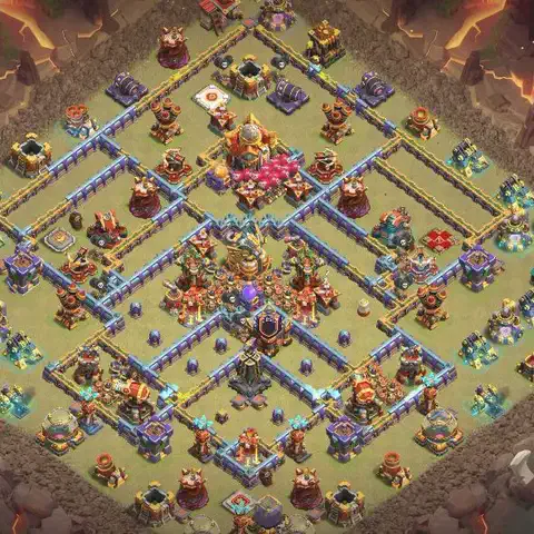 TH16 anti air cwl war base layout #082