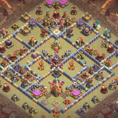 TH16 anti e-drag war defense base layout #012