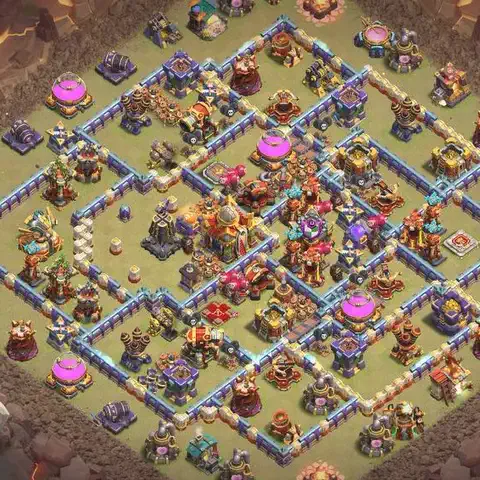 TH16 anti lavaloon war defense base layout #018