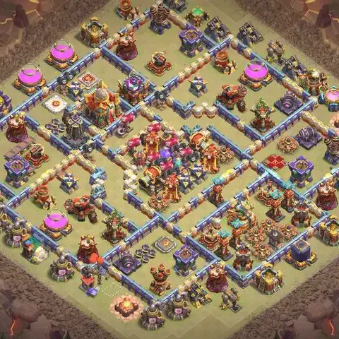 TH16 anti hydra war defense base layout #021