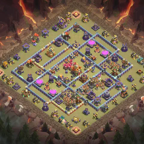 TH16 anti hydra war defense base layout #030