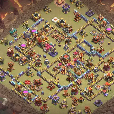 TH16 anti air war defense base layout #033