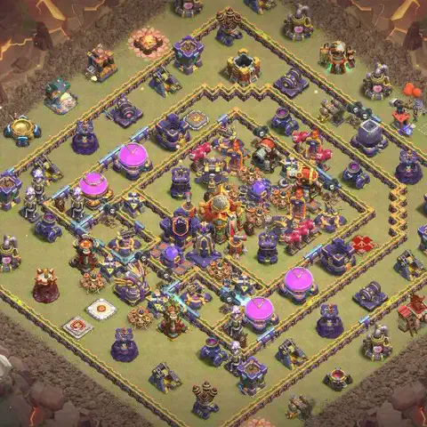 TH16 anti hydra war defense base layout #054