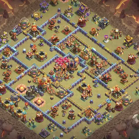 TH16 anti air war defense base layout #060