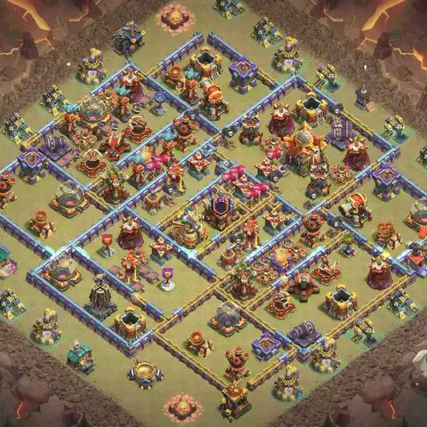 TH16 anti root rider war defense base layout #066