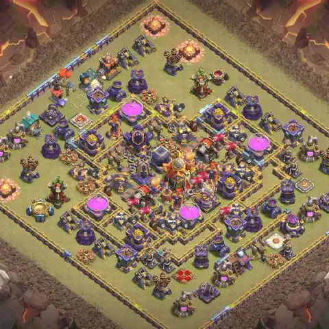 TH16 anti e-drag war defense base layout #081