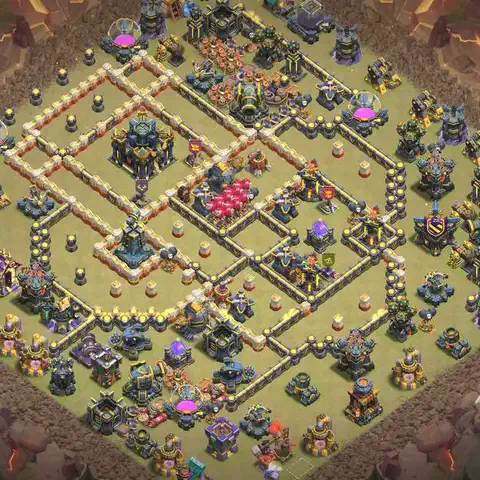 TH17 anti e-drag anti 3-star war base layout #002