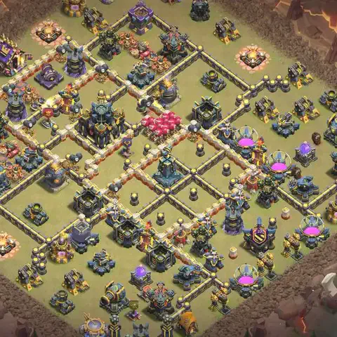 TH17 anti air anti 3-star war base layout #005