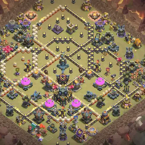TH17 anti hydra anti 3-star war base layout #017