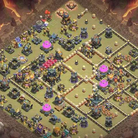 TH17 anti blimp anti 3-star war base layout #023