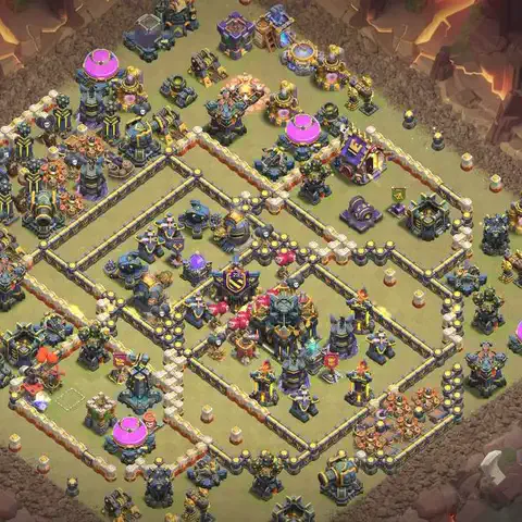 TH17 anti air anti 3-star war base layout #032