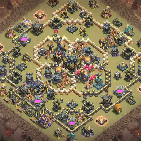 TH17 anti air anti 3-star war base layout #038