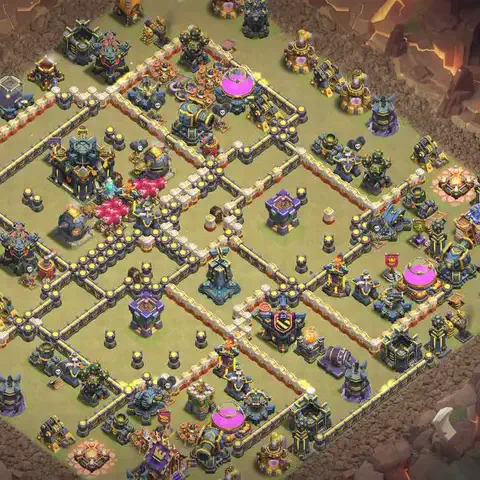 TH17 anti root rider anti 3-star war base layout #050
