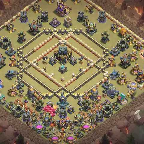 TH17 anti e-drag anti 3-star war base layout #068