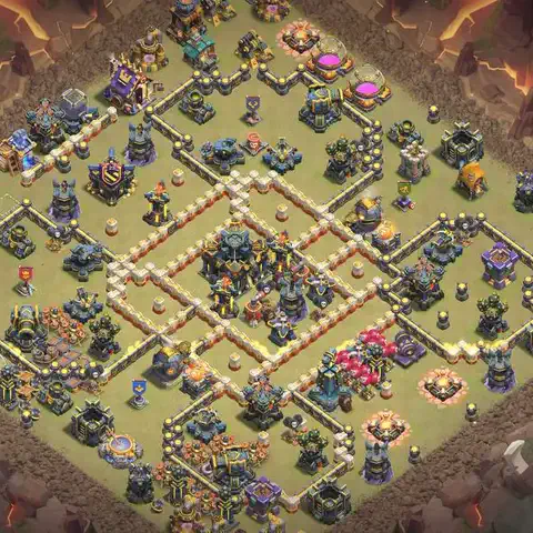 TH17 anti e-drag anti 3-star war base layout #080