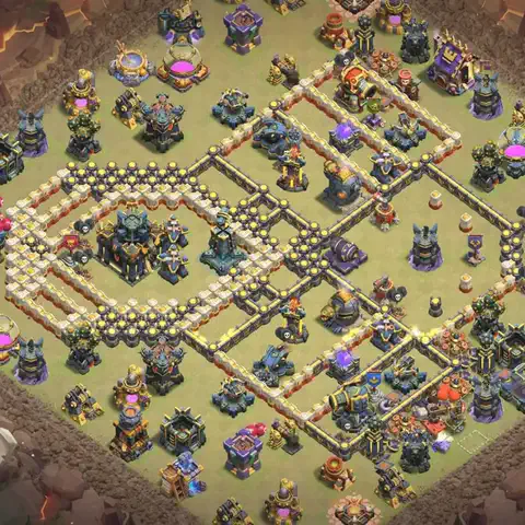 TH17 anti e-drag anti 3-star war base layout #086