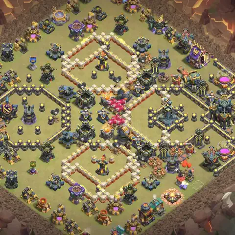 TH17 anti blimp anti 3-star war base layout #092
