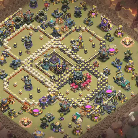 TH17 anti lavaloon anti 3-star war base layout #095