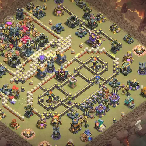 TH17 anti air anti 3-star war base layout #098