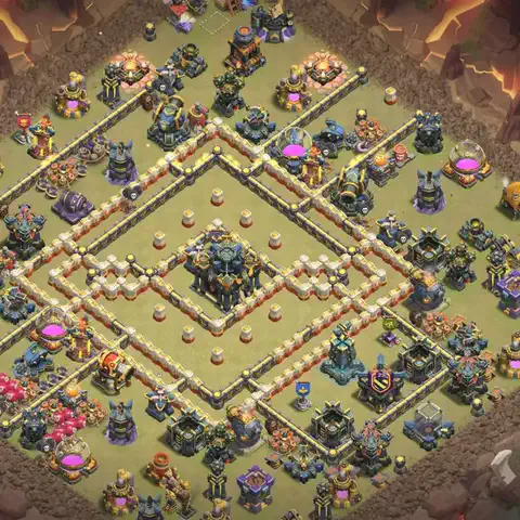 TH17 anti lavaloon anti 3-star war base layout #101