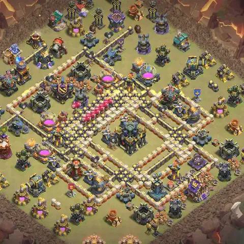 TH17 anti root rider anti 3-star war base layout #119