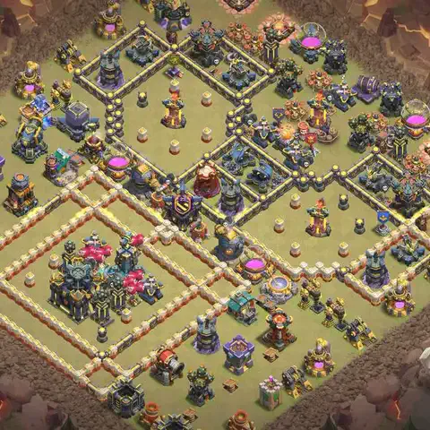 TH17 anti blimp anti 3-star war base layout #122