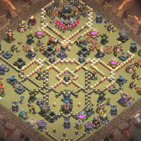 TH17 anti root rider anti 3-star war base layout #131