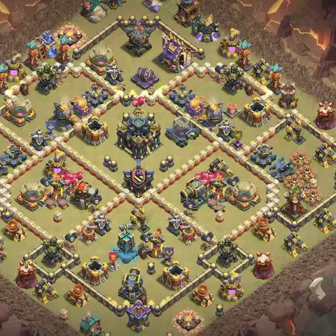 TH17 anti blimp anti 3-star war base layout #137