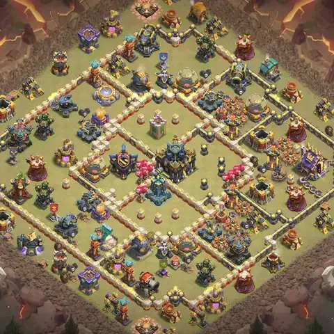 TH17 anti air anti 3-star war base layout #155