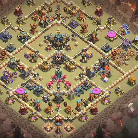 TH17 anti lavaloon anti 3-star war base layout #176