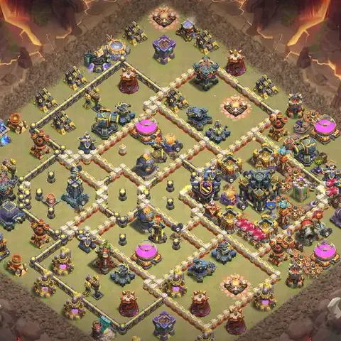 TH17 anti blimp anti 3-star war base layout #179