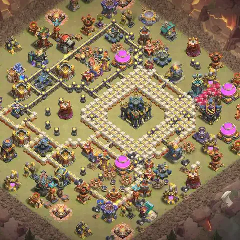 TH17 anti blimp anti 3-star war base layout #182