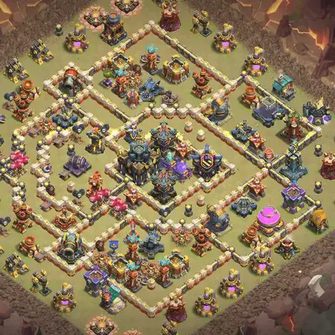 TH17 anti blimp anti 3-star war base layout #188