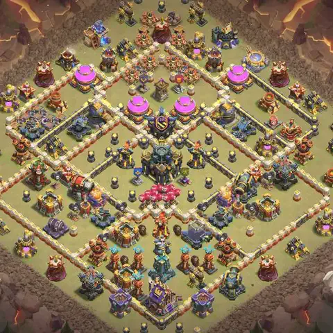 TH17 anti air anti 3-star war base layout #191