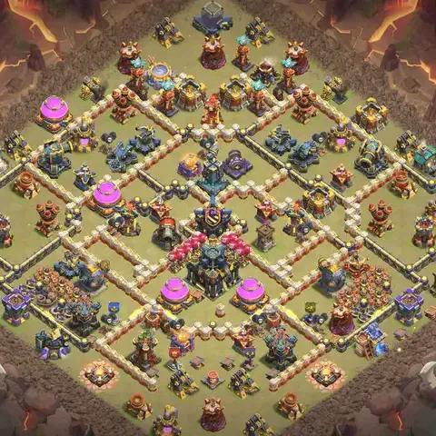 TH17 anti e-drag anti 3-star war base layout #194