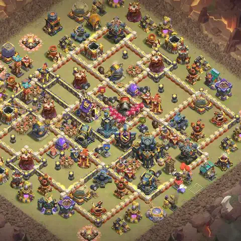 TH17 anti root rider anti 3-star war base layout #203