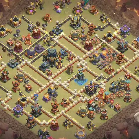 TH17 anti hydra anti 3-star war base layout #206