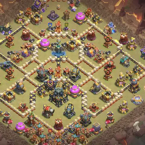 TH17 anti root rider anti 3-star war base layout #221