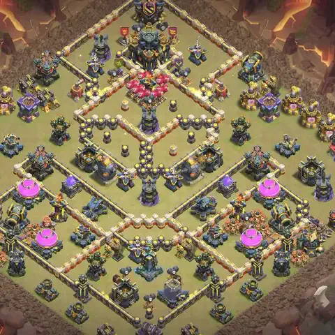 TH17 anti air cwl war base layout #019