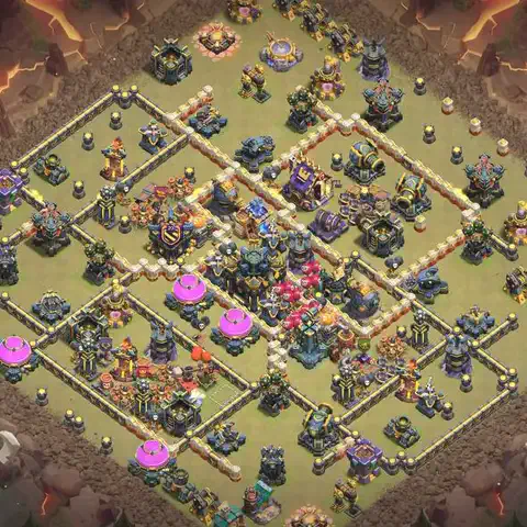 TH17 anti air cwl war base layout #022