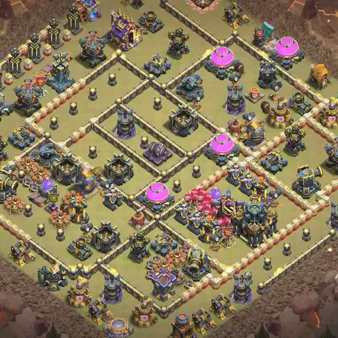 TH17 anti blimp cwl war base layout #028