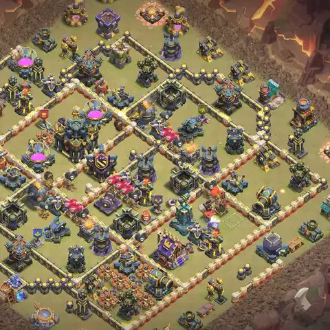 TH17 anti root rider cwl war base layout #040