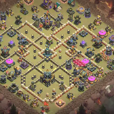 TH17 anti root rider cwl war base layout #064