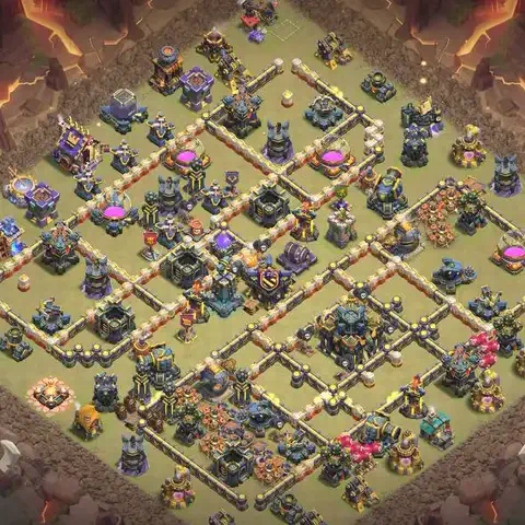 TH17 anti root rider cwl war base layout #073