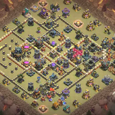 TH17 anti blimp cwl war base layout #079