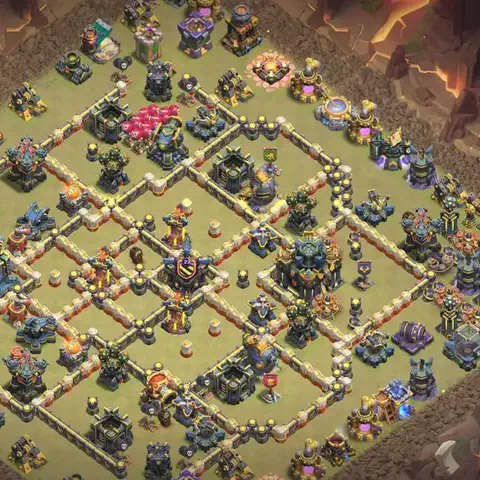 TH17 anti air cwl war base layout #088