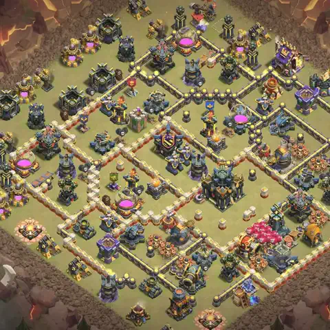 TH17 anti air cwl war base layout #091