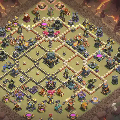 TH17 anti blimp cwl war base layout #130