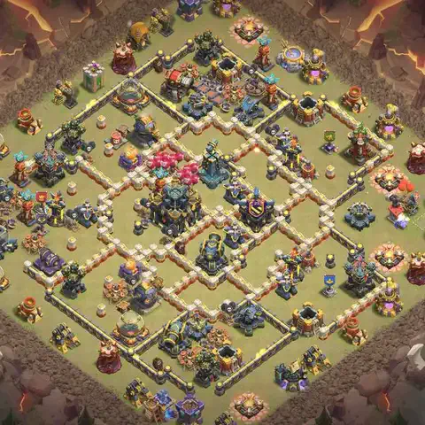 TH17 anti root rider cwl war base layout #145